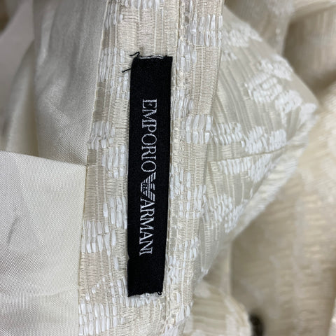 EMPORIO ARMANI Size 42 Beige Jacquard Polyamide Blend Sport Coat