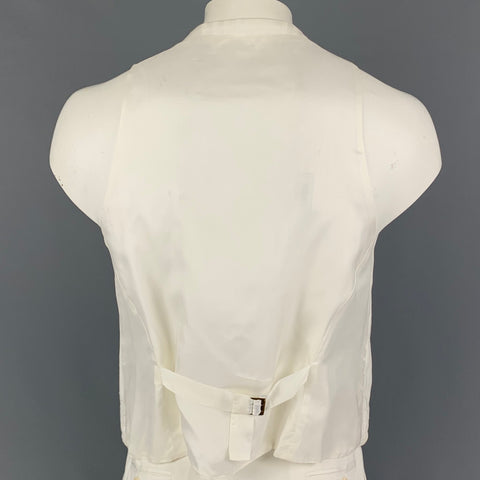 DOLCE &amp; GABBANA Taille 42 Gilet boutonné en coton brodé blanc