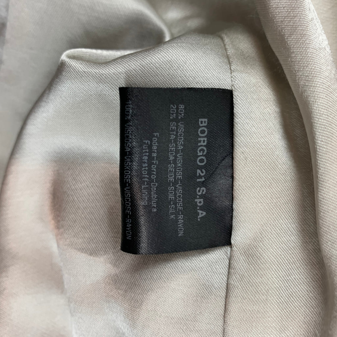 GIORGIO ARMANI Size 38 Black Herringbone Velvet Hidden Buttons Vest