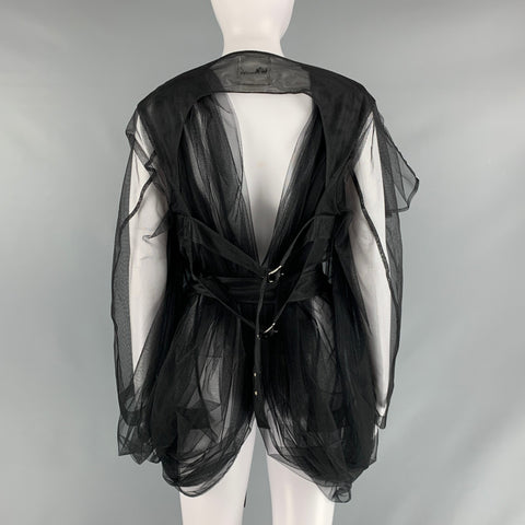 COMME des GARCONS Size M Black Polyester See Through Jacket