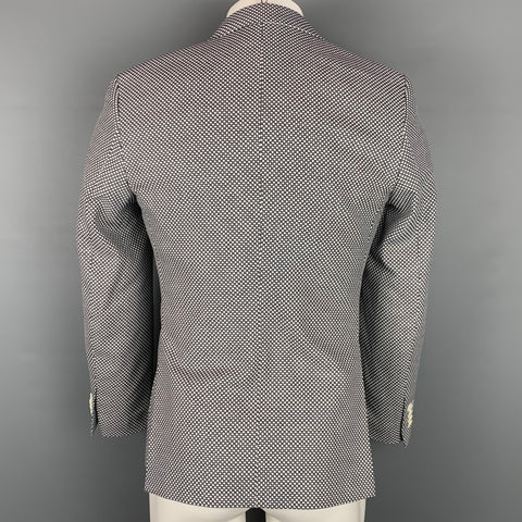 TWEEN Size 34 Black & White Dots Viscose Blend Slim Fit Sport Coat