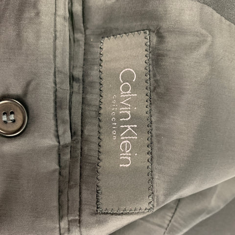 CALVIN KLEIN COLLECTION Size 38 Black Wool Peak Lapel Sport Coat