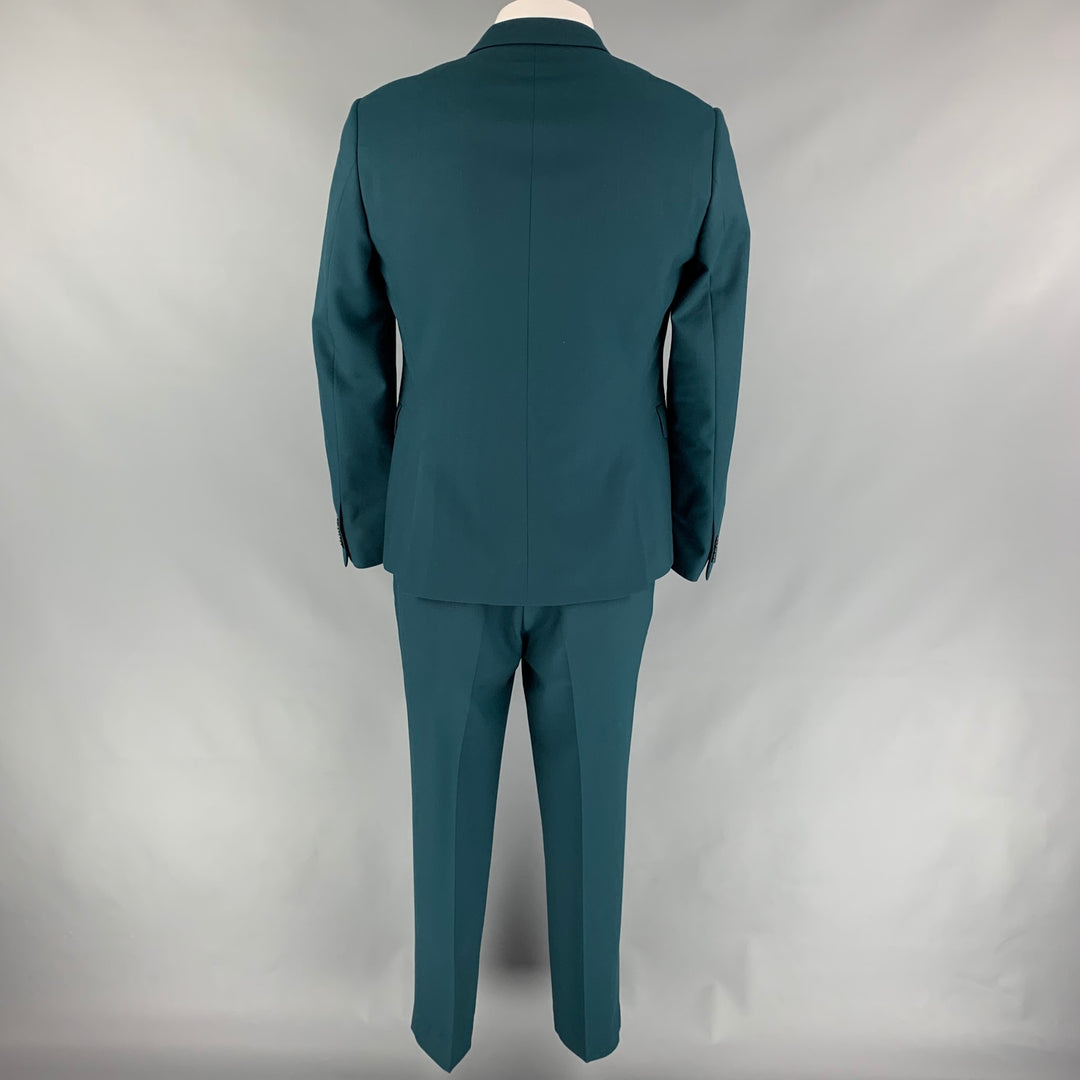 PAUL SMITH Traje Kensington Talla 42 Traje regular con solapa de muesca de lana verde azulado