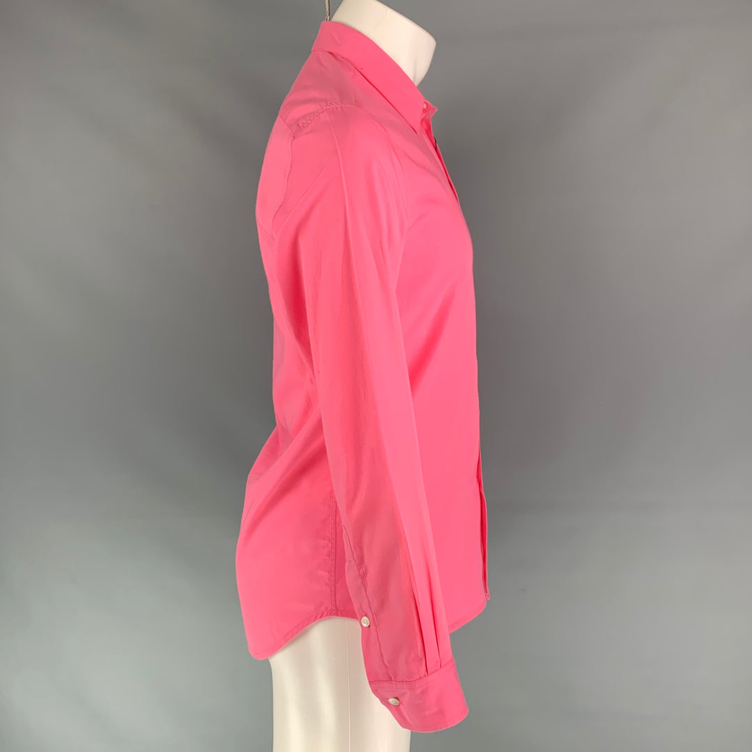 A.P.C. Size S Pink Polyester / Cotton Button Up Long Sleeve Shirt