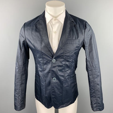 XAGON MAN Size M Navy Cotton / Polyamide Notch Lapel Sport Coat