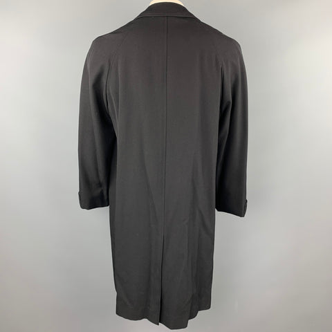 COMME des GARCONS HOMME PLUS Size L Black Relaxed Wool Buttoned Coat