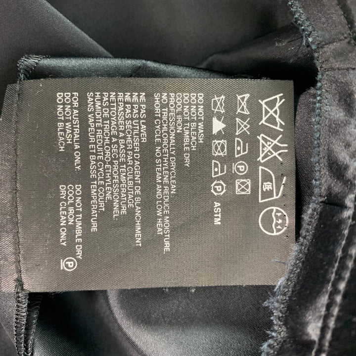 PRADA Talla 4 Falda circular plisada de seda negra