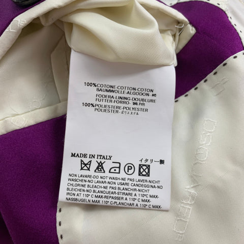 DSQUARED2 Size 36 Magenta Velvet Cotton Velvet Peak Lapel Sport Coat