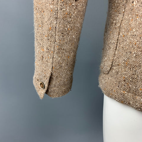 MARTIN MARGIELA Size L Oatmeal Heather Wool Notch Lapel Sport Coat