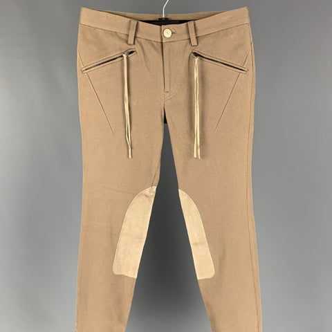 NUMBER (N)INE Size 30 Khaki Textured Zip Fly Jodhpurs Casual Pants