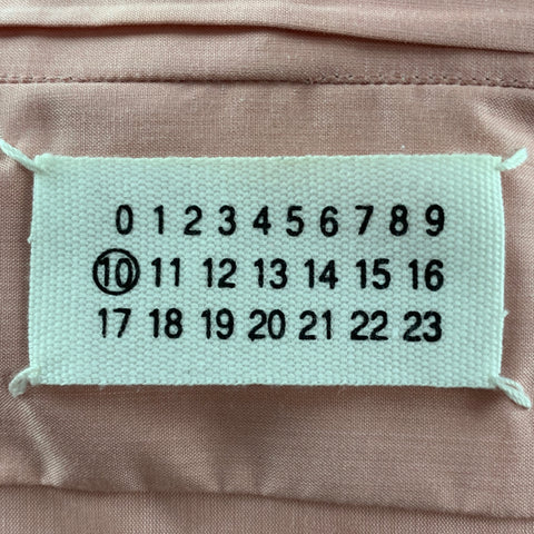 MAISON MARGIELA Size L Pink Cotton Long Sleeve Shirt