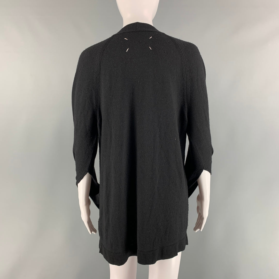 MARTIN MARGIELA Size S Black Wool Blend V-Neck Cardigan - Womens