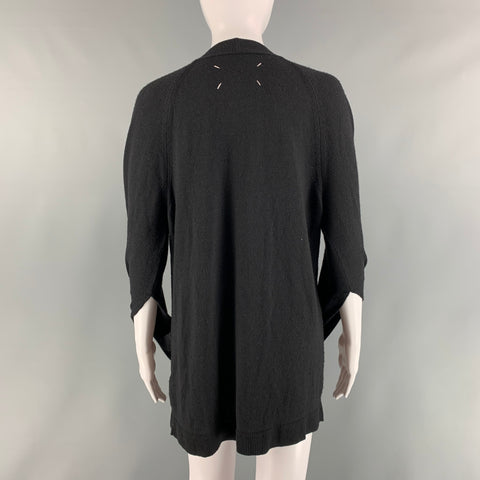 MARTIN MARGIELA Size S Black Wool Blend V-Neck Cardigan - Womens