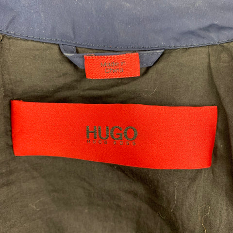 HUGO BOSS Size S Navy Polyester Zip Up Jacket