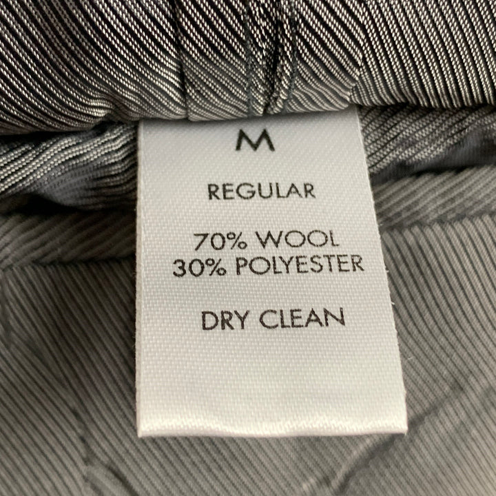 CALVIN KLEIN Size 42 Regular Grey Plaid Wool Blend Notch Lapel Suit