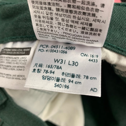 LEVI Taille 31 Pantalon décontracté en coton vert