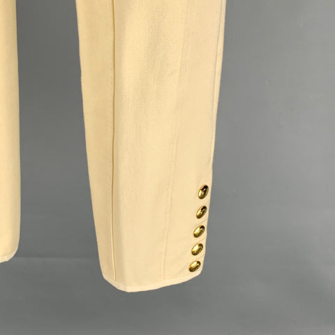 Vintage HERMES Size 10 Cream Cotton Jodhpurs Casual Pants