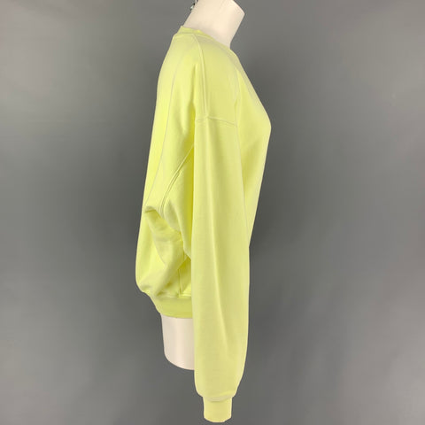 MADHAPPY Size S Yellow Cotton Sweatshirt Casual Top