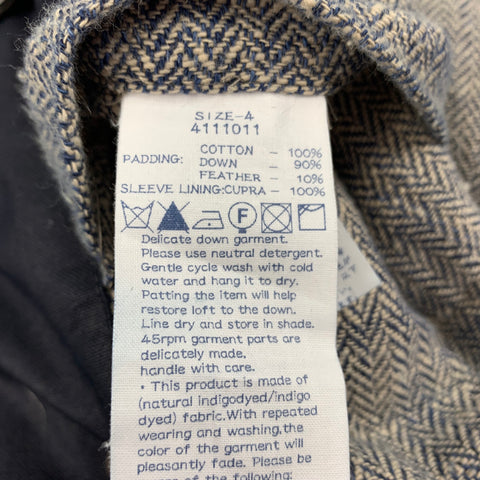 45rpm Size L Navy Cotton Down Fill Double Breasted Peacoat