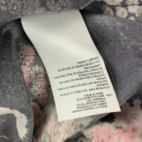 MARC JACOBS Size M Black Pink Print Silk Camp Pants Set