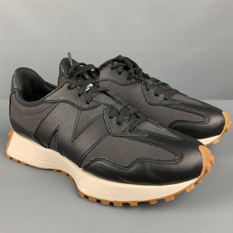 NEW BALANCE Talla 8.5 Zapatillas de deporte de materiales mixtos en color tostado negro