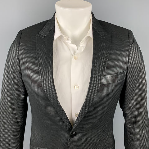 VERSACE COLLECTION Trend Size 36 Black Metallic Viscose Blend Sport Coat