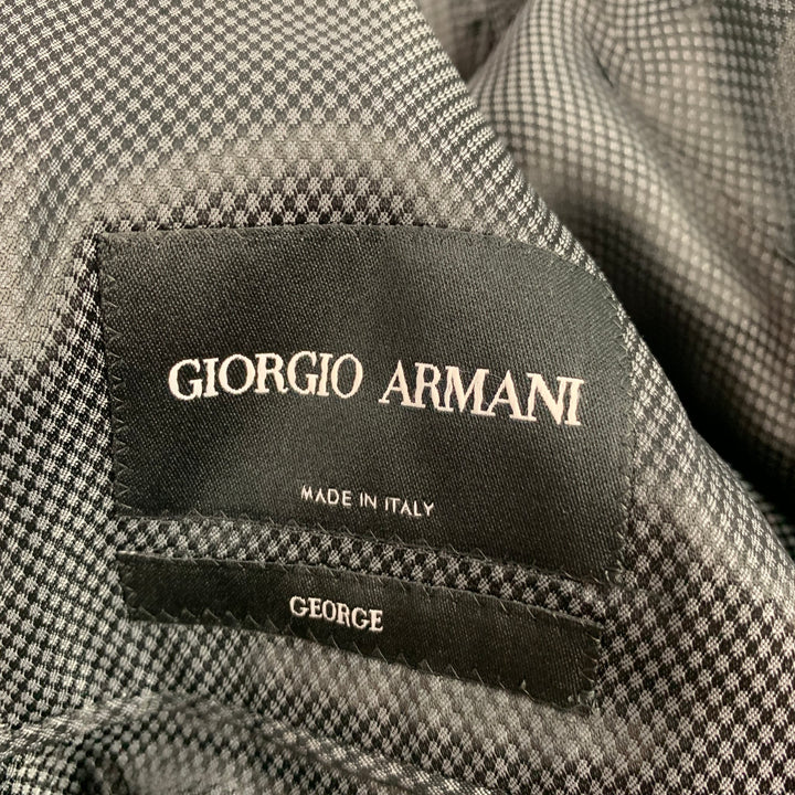 GIORGIO ARMANI Size 44 George Grey Window Pane Virgin Wool Sport Coat