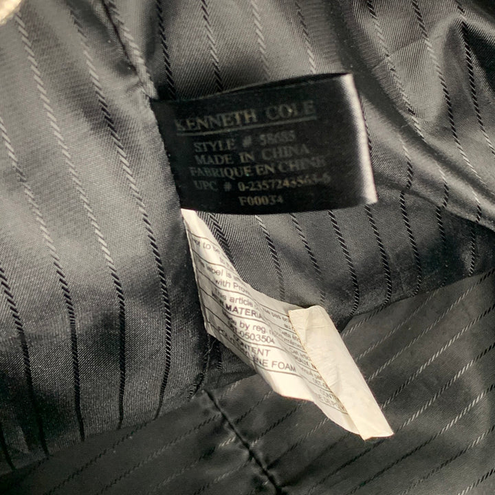 KENNETH COLE Black Leather Duffle Bag
