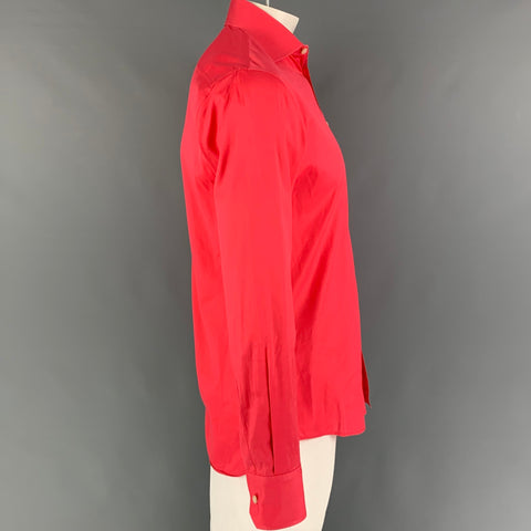 DSQUARED2 Talla M Camisa de manga larga con botones de algodón rosa