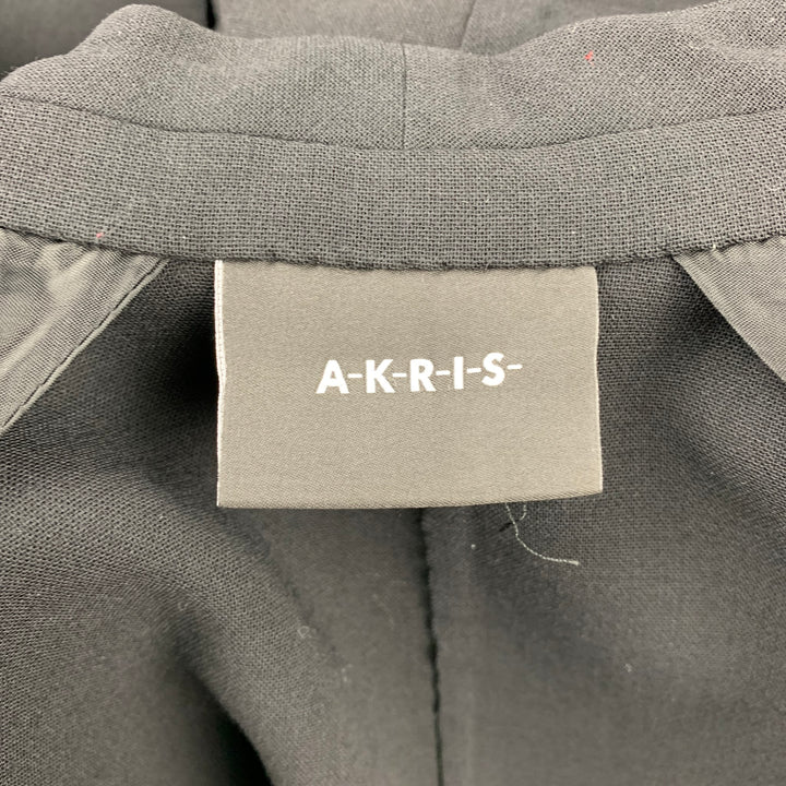 AKRIS Size 6 Black Wool / Nylon Pencil Skirt Suit