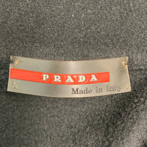PRADA Size M Black Polyester Fleece Zip Up Vest