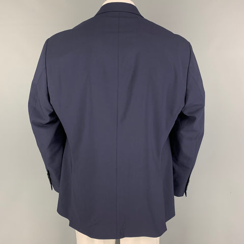ROBERT GRAHAM Size 46 Navy Wool Single Breasted Sport Coat