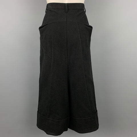 COMME des GARCONS TRICOT Taille M Pantalon décontracté à entrejambe tombant en coton noir