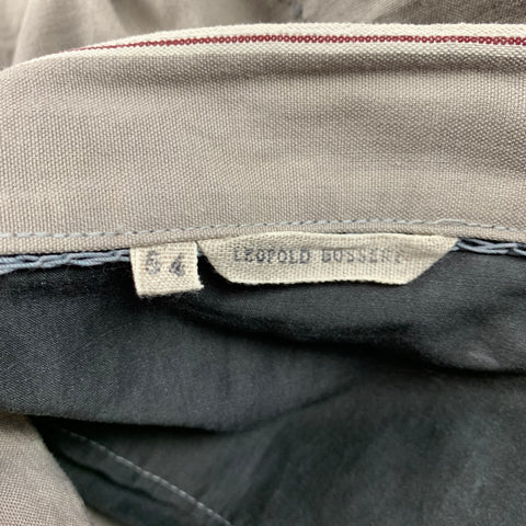 LEOPOLD BOSSERT Size 34 / 36 Stone Contrast Stitch Casual Pants