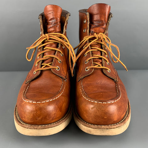 RED WING Size 11 Brown Leather Lace Up Boots