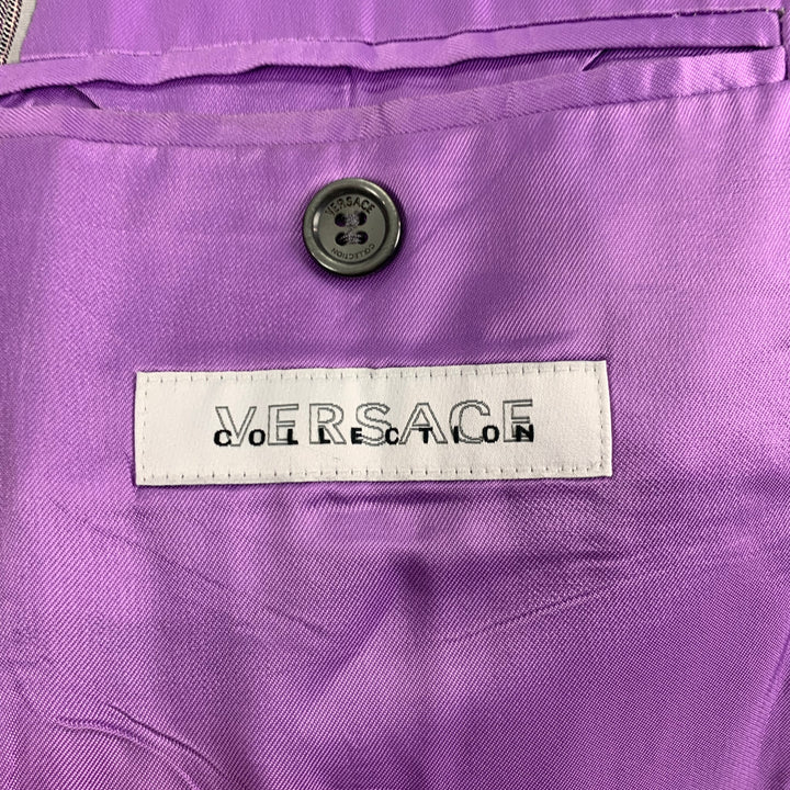 VERSACE COLLECTION Size 44 Regular Lavender Pink Stripe Sport Coat