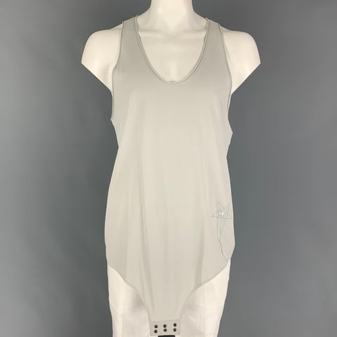 RICK OWENS x CHAMPION Size XXL Light Grey Embroidery Cotton Snaps Tank Top