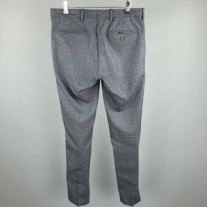 PRADA Size 30 Gray Wool Button Fly Dress Pants