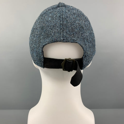 RAG &amp; BONE Casquettes de baseball en laine et daim en tissus mélangés noir et bleu