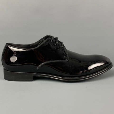 DOLCE &amp; GABBANA Taille 8.5 Chaussures à lacets en cuir noir