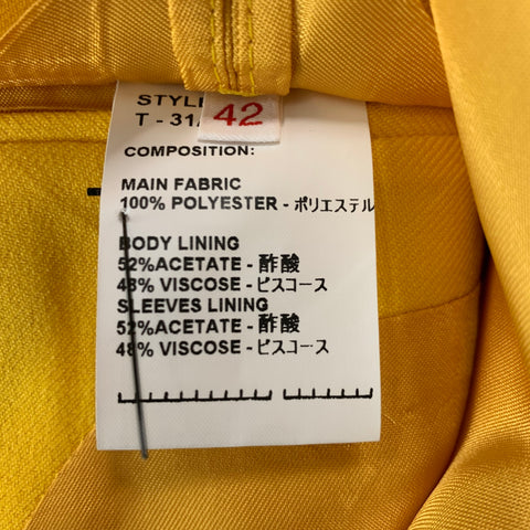IDENTITÉS ALÉATOIRES Taille 36 Manteau de sport uni jaune noir régulier