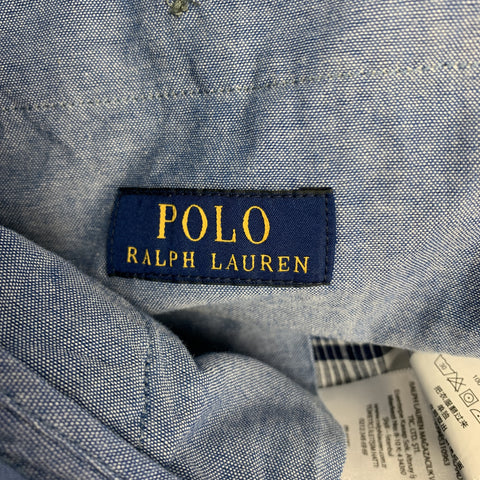 POLO by RALPH LAUREN Size 29 Blue Patchwork Cotton Zip Fly Shorts