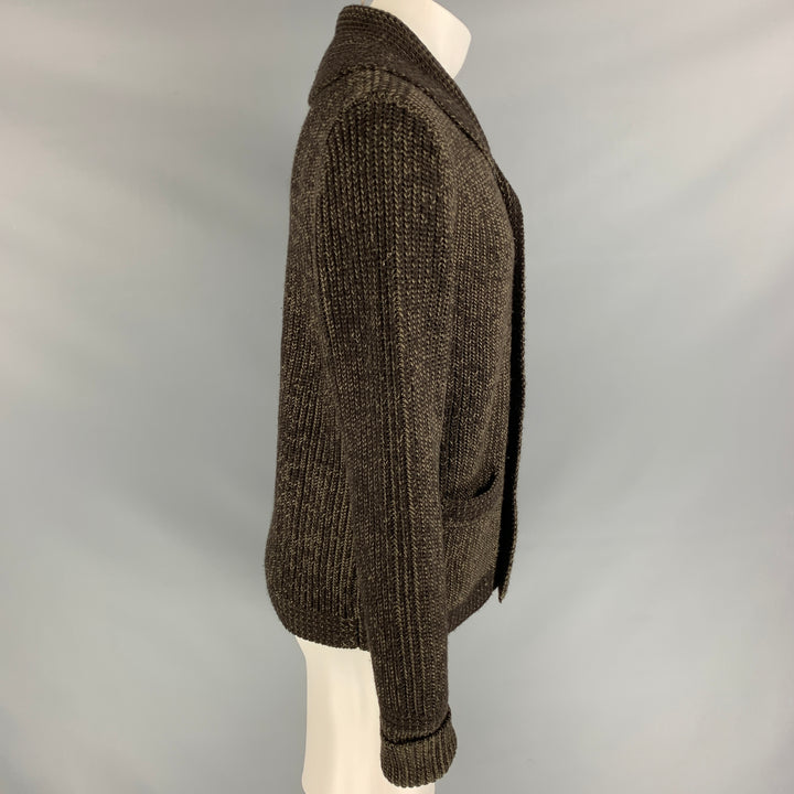 RRL by RALPH LAUREN Size M Brown & Olive Knitted Wool Jacket
