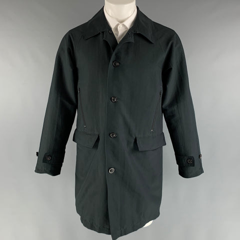 MARTIN MARGIELA Size 38 Black Solid Polyester Fisherman Coat