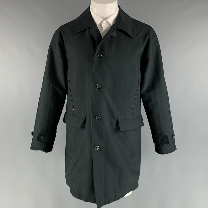 MARTIN MARGIELA Size 38 Black Solid Polyester Fisherman Coat