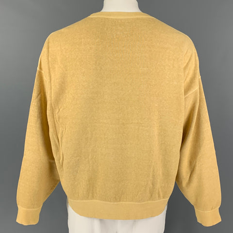 VISVIM Size M Mustard Heather Cotton Crew-Neck Amplus Sweatshirt