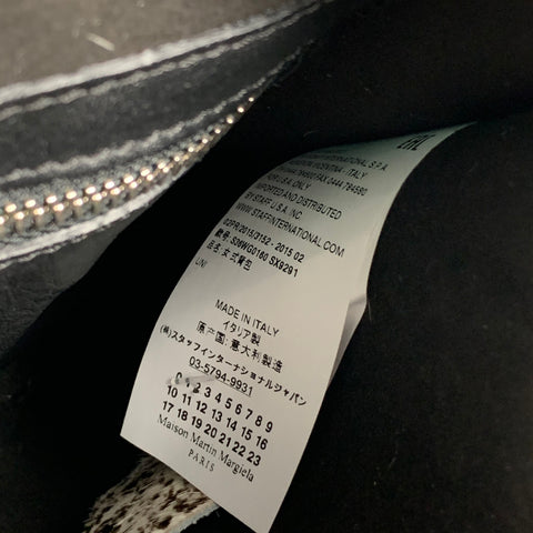 MAISON MARGIELA Brown Cream Marbled Calfskin Handbag
