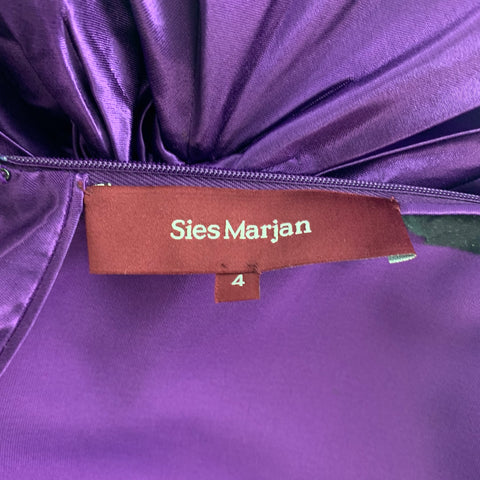SIES MARJAN Conjunto de falda sin mangas fruncida morada talla 4