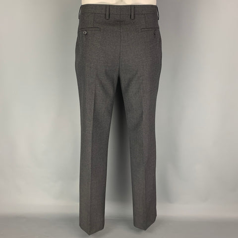CALVIN KLEIN COLLECTION Size 42 Charcoal Wool Notch Lapel Suit