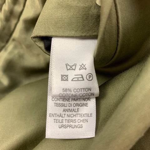 PAUL SMITH Size 32 Olive Cotton / Cupro Drawstring Casual Pants